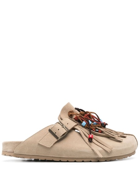  Scarosso Geo Suede Sandals - Neutrals 