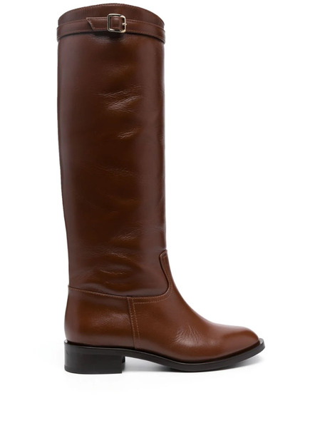  Scarosso Lauren Knee-high Leather Boots - Brown 