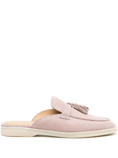  Scarosso Lucrezia Tassel Suede Mules - Pink 