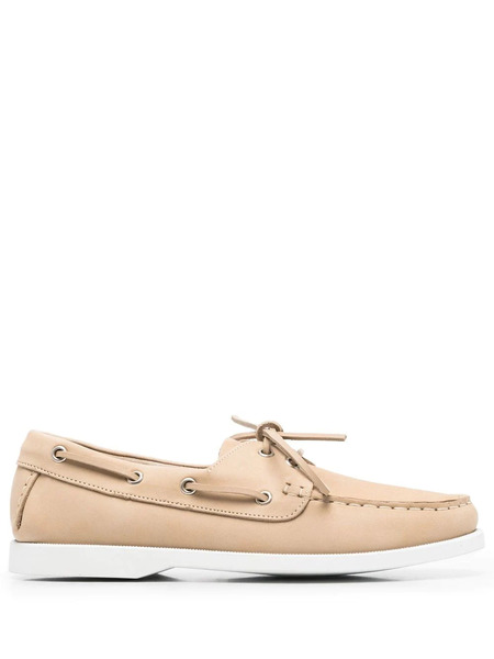  Scarosso Oprah Leather Boat Shoes - Neutrals 