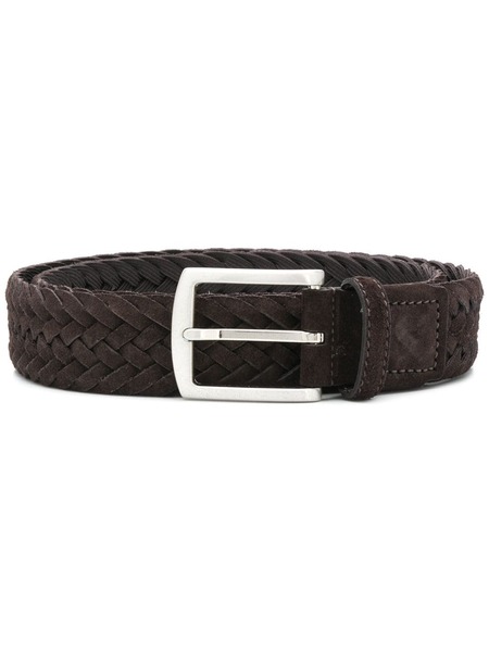  Scarosso Square Buckle Interwoven Belt - Brown 