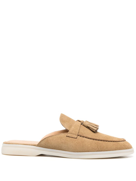  Scarosso Tassel/detail Suede Mules - Neutrals 