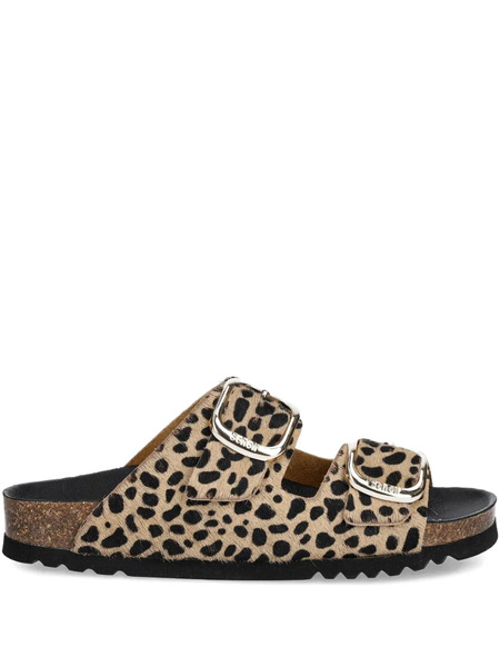  Scholl Noelle Leopard-print Slides - Neutrals 