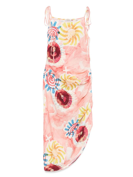  Scotch & Soda Abstract-print Maxi Dress - Pink 