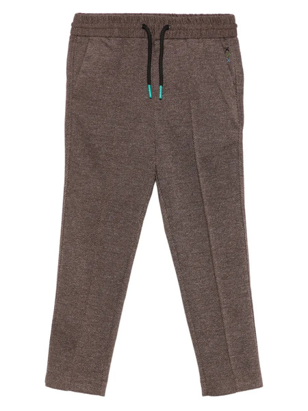  Scotch & Soda Kids Textured Drawstring Trousers - Brown 