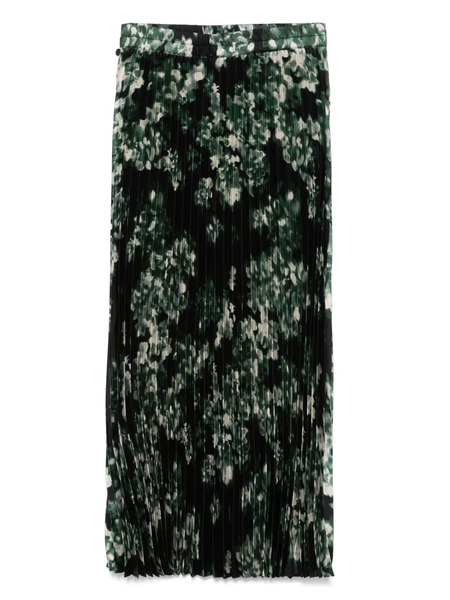  Scotch & Soda Plissé Midi Skirt - Green 
