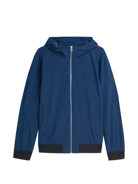  Scotch & Soda Softshell Zip-up Hooded Jacket - Blue 