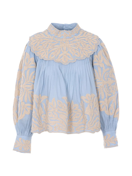  Sea Alexandra Embroidered Shirt - Blue 