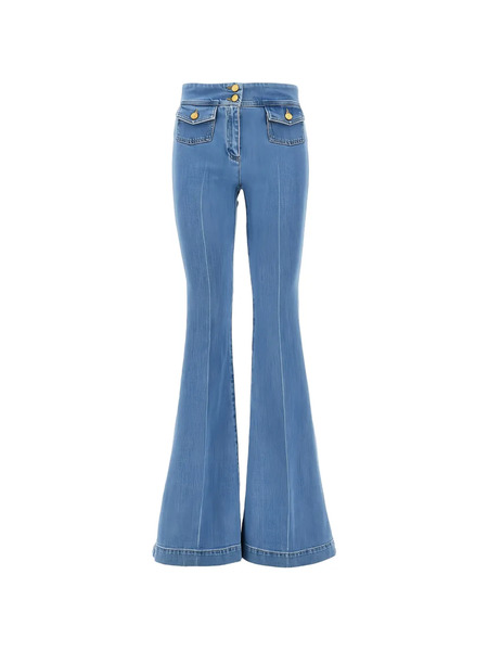  Seafarer Button Flared Jeans - Blue 