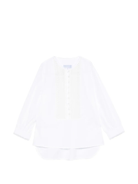 Seafarer Button Lace Blouse - White 