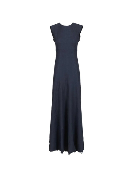  Seafarer Frayed-hem Maxi Dress - Blue 