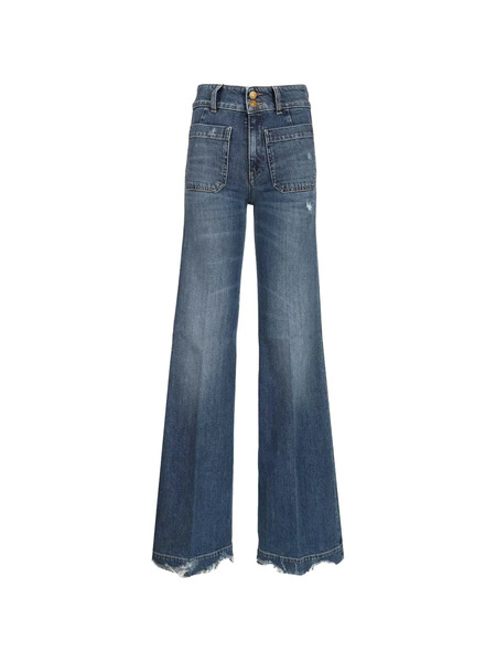  Seafarer Jane Frayed Wide-leg Jeans - Blue 