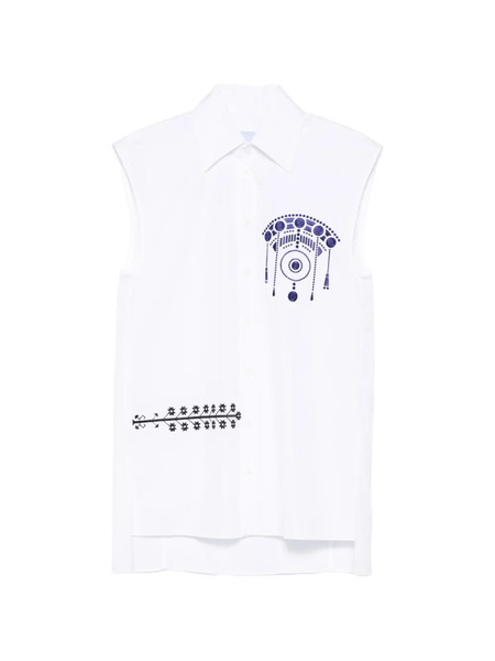  Seafarer Printed Sleeveless Top - White 