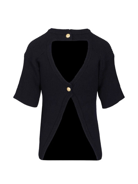  Seafarer Ribbed Button Top - Blue 