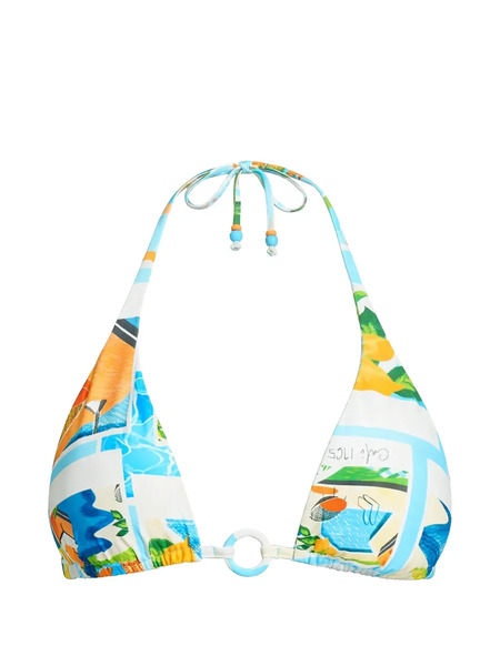  Seafolly Printed Bikini Top - White 