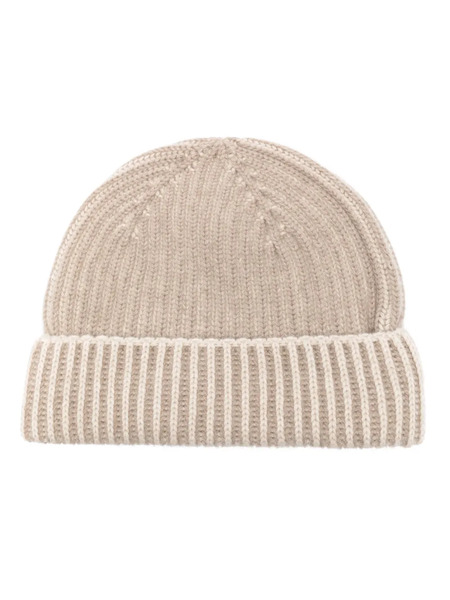  Sease Ribbed Cashmere Beanie - Neutrals 