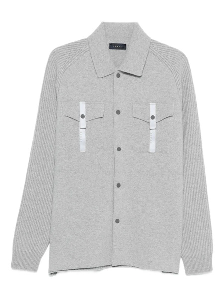  Sease Ribbed-sleeve Shirt Jacket - Grey 
