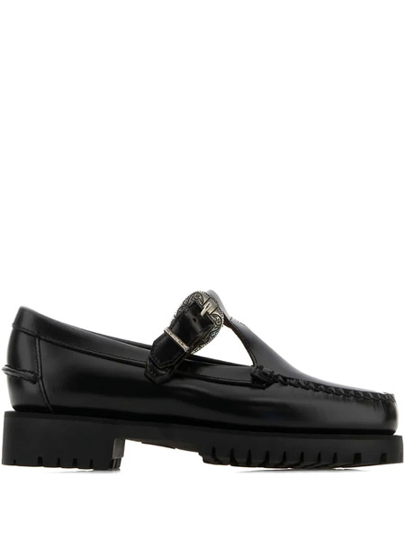  Sebago Aurora Buckle-detail Leather Loafers - Black 