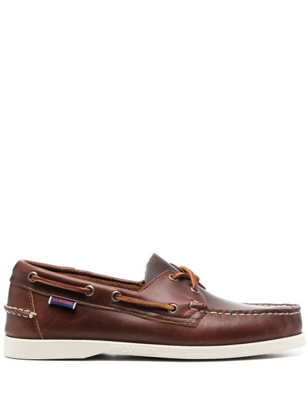  Sebago Docksides Portland Leather Boat Shoes - Grey 