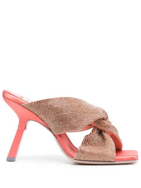  Sebastian Milano Crystal-embellished Sandals - Orange 