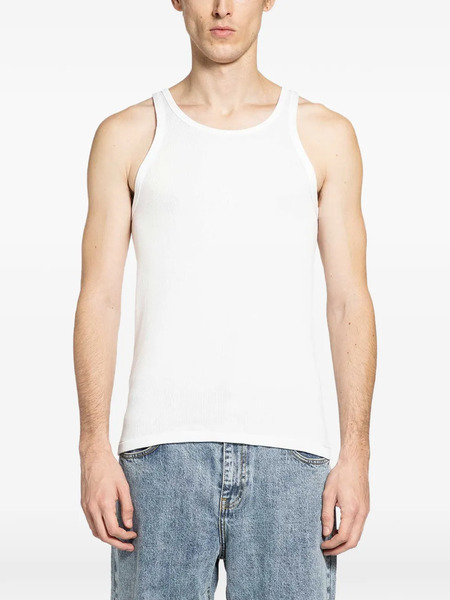 Second/layer Pleaser Ribbed Tank Top - White 