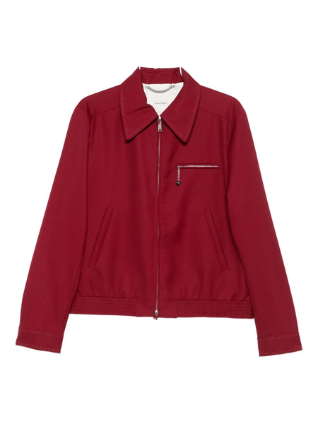  Second/layer Zip-fastening Stitched-detail Jacket - Red 