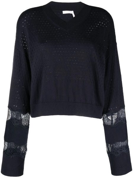  See By Chloé Puff-sleeve Jumper - Blue 