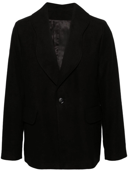  Séfr Curved-lapels Single-breasted Blazer - Black 