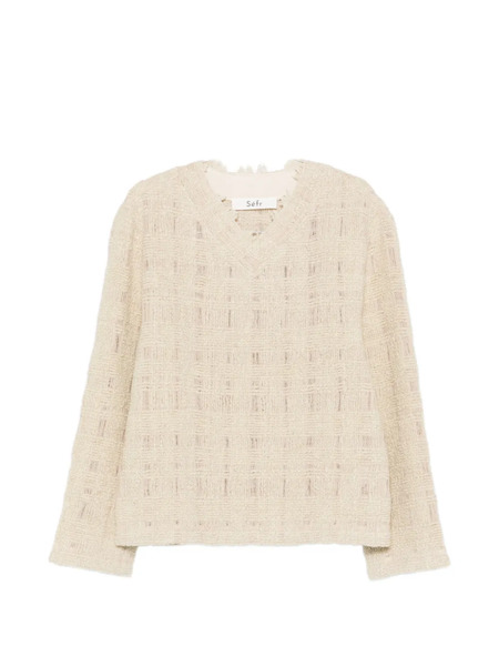  Séfr Desi V-neck Sweater - Neutrals 