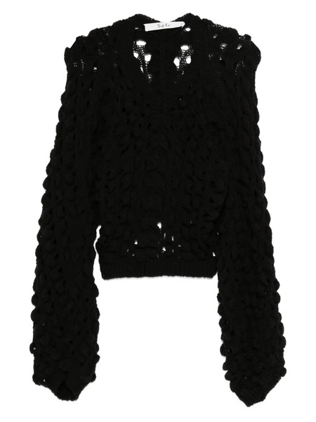  Séfr Luna Open-knit Sweater - Black 