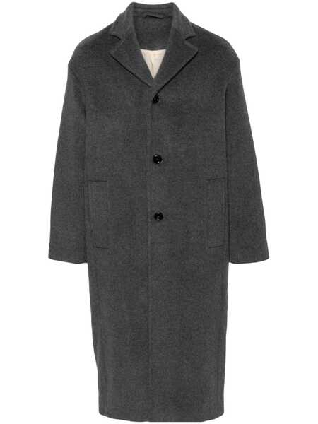  Séfr Notched-lapels Single-breasted Coat - Grey 
