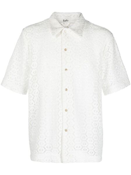  Séfr Pointelle-knit Shirt - White 