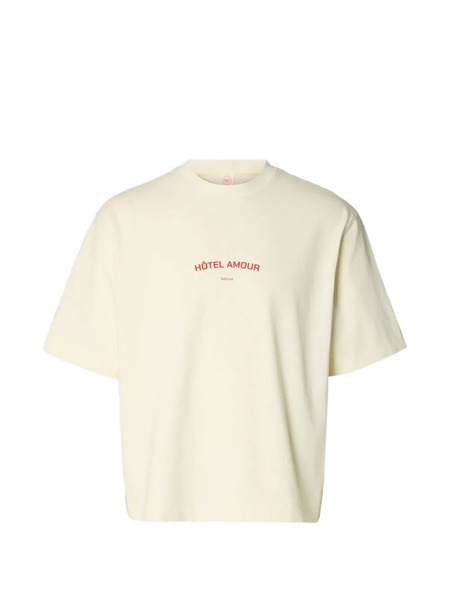  Selected Boxy Hotel Amour T-shirt - Neutrals 