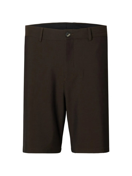  Selected Buttoned Shorts - Brown 