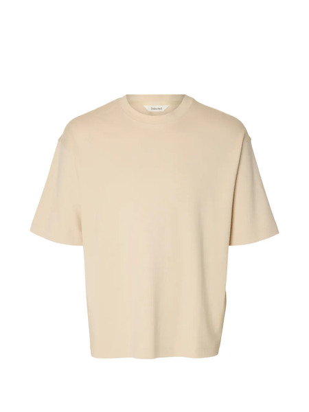  Selected Short-sleeve T-shirt - Neutrals 