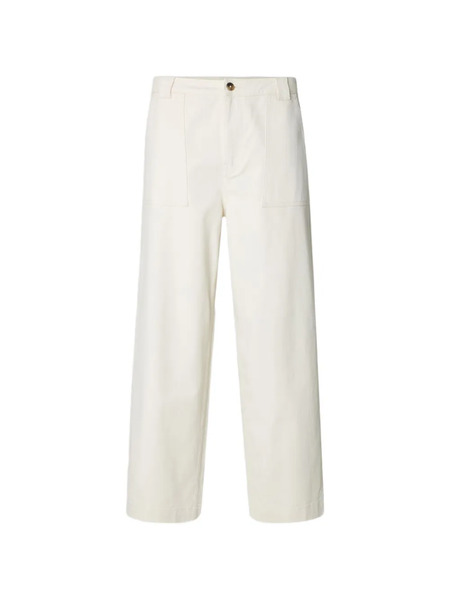 Selected Wide Leg Trousers - White 