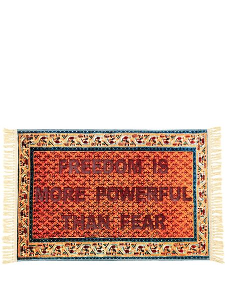  Seletti Burnt Freedom Geometric Carpet - Orange 