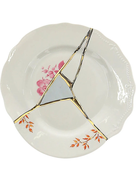  Seletti Crack Detail Plate - White 