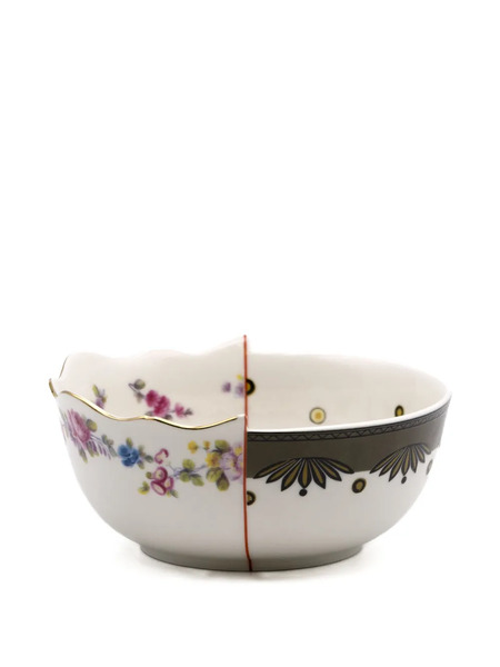  Seletti Floral-geometric Patterned Bowls (set Of Two) - White 