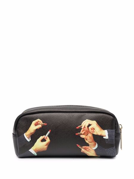  Seletti Lipstick Wash Bag - Black 