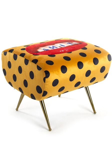  Seletti Polka-dot Print Pouf - Yellow 
