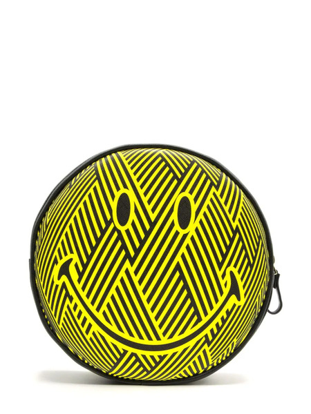  Seletti Smile-face Print Circular-design Wallet - Yellow 