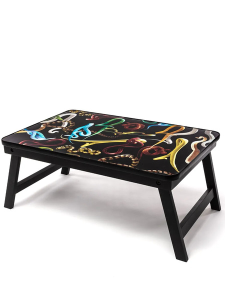  Seletti Snake-print Sofa Tray - Black 