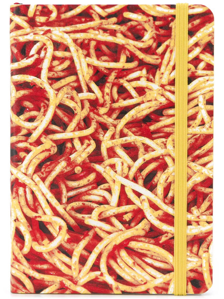  Seletti Spaghetti-print Notebook - Yellow 