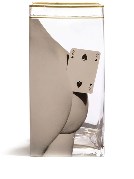  Seletti Two Of Spades Large Vase - Neutrals 
