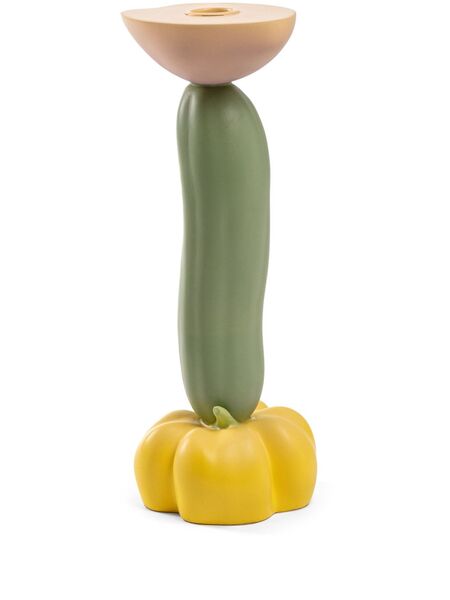  Seletti Vitamin Cucumber Candle Holder (26.5cm) - Green 