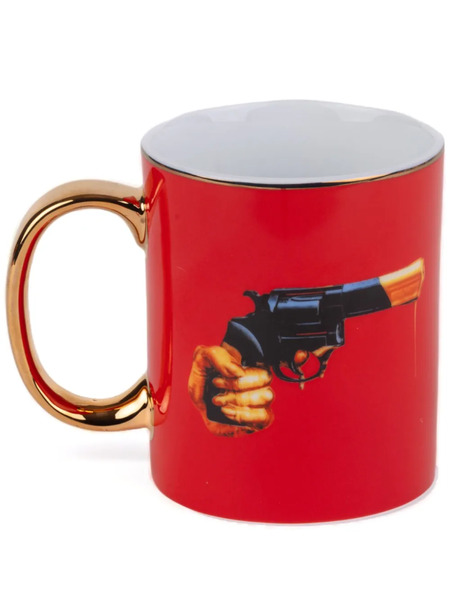  Seletti X Toiletpaper Revolver Porcelain Mug - Red 