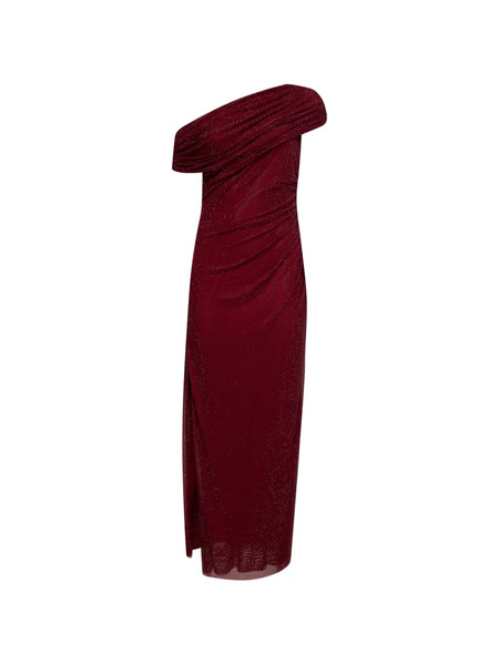  Self-portrait Asymmetric Midi Dress - Red 