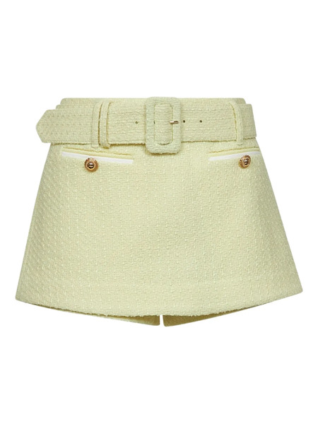  Self-portrait Belted Shorts - Yellow 