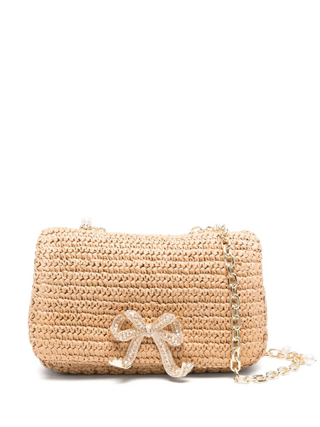  Self-portrait Bow-detail Shoulder Bag - Neutrals 